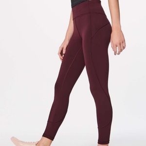 Lululemon In Movement 7/8 Tight Leggings 25" sz 2